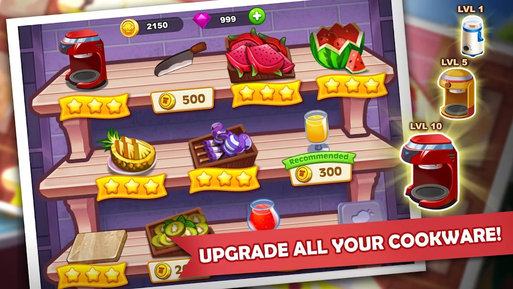 Cooking Madness Mod (Unlimited Diamonds, Free Shopping)